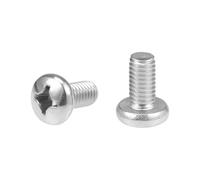 MACHSWON M6x12mm Machine Screws Phillips Cross Pan Head Screw 304 Stainless Steel Round Head Cross Screw Fasteners Bolts 10Pcs