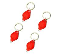 MACHSWON Mini Keychain Torches UV Flashlight Money Checker Key-Chain LED Light Key Ring Light Torch Red 4PCS