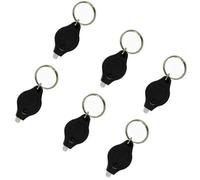 MACHSWON Mini Keychain Torches UV Flashlight Money Checker Key-Chain LED Light Key Ring Light Torch Black 6PCS