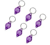 MACHSWON Mini Keychain Torches UV Flashlight Money Checker Key-Chain LED Light Key Ring Light Torch Purple 6PCS