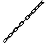 MACHSWON Plastic Chain 6mmx12.5M Plastic Chains Links Warning Safety Parking Space High Visibility Black Chain Barriers for Traffic,Crowd Control,Queue Line,Gate,Fence
