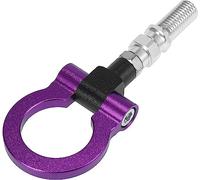 MACHSWON Purple Alloy Aluminum Front Bumper Towing Tow Hook for Japanese Car Trailer Ring Eye Hook Screw
