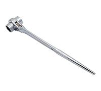 MACHSWON Ratchet Podger Spanner 19mmx24mm Silver Quick Release Scaffold Wrench Podger Spanners Steel Erecting Scaffold Tool Double Socket Wrenches