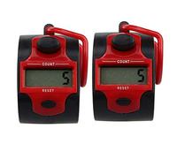 MACHSWON Red Hand Held Finger Ring Tally Counter Electronic Manual Counter Pocket Tally Counter 5-Digit Digital LCD Electronic Screen Digital Tally Counter 2PCS