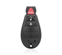 MACHSWON Replacement Keyless Entry Remote Car Key Fob Black GQ4-53T 433Mhz for Dodge- for Ram 1500 2500 3500 2013-2018 3 Buttons + Door Key