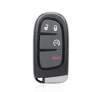 MACHSWON Replacement Keyless Entry Remote Car Key Fob Black GQ4-54T 433MHz 46 Chip for Dodge- for Ram 1500 2500 3500 2013-2019 4 Buttons with Door Key
