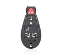 MACHSWON Replacement Keyless Entry Remote Car Key Fob for Dodge Grand Caravan for Chrysler Town and Country 6 Buttons with Door Key Chip ID46 Black M3N5WY783X 433Mhz