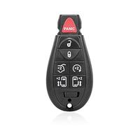 MACHSWON Replacement Keyless Entry Remote Car Key Fob for Dodge Grand Caravan for Chrysler Town and Country 7 Buttons with Door Key Black M3N5WY783X 433Mhz