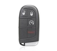MACHSWON Replacement Keyless Entry Remote Car Key Fob for Jeep Grand Cherokee 2014-2022 for Dodge Durango 2014-2022 4 Buttons with Door Key Black M3N40821302 433MHz 46 Chip
