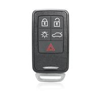 MACHSWON Replacement Keyless Entry Remote Car Key Fob for Volvo XC60 2010-2017 for Volvo XC70 2008-2016 5 Buttons with Door Key Black KR55WK49264 433Mhz