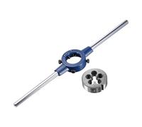 MACHSWON Round Die Stock Handle Wrench Set,1/2-13 UNC Threading Die and 38mm (1-1/2") Die Holder (Fits: 26mm-38mm OD Die / M12-M16 Thread Die) Adjustable for Bolt Thread Repair