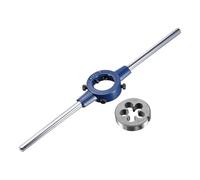 MACHSWON Round Die Stock Handle Wrench Set,1/2-20 UNF Threading Die and 38mm (1-1/2") Die Holder (Fits: 26mm-38mm OD Die / M12-M16 Thread Die) Adjustable for Bolt Thread Repair