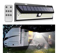 MACHSWON Solar RV Porch Light, 118 LED Motorhome Motion Sensor RV Exterior Lights with Remote Control, Waterproof Camper Outdoor Lights for Motorhome Travel, Travel Trailers, Camper, Food Trucks