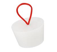 MACHSWON Solid Rubber Stopper, 1 Pcs Silicone Rubber Solid Bungs Laboratory Pipe Tank Bottle Sealing Plug Tapered Bung 42-53mm Diameter Soft Flexible Lab Stoppers with Red Rope 10#