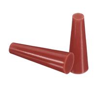 MACHSWON Solid Rubber Stopper, 50 Pcs Silicone Rubber Solid Bungs Laboratory Pipe Tank Bottle Sealing Plug Tapered Bung 4.8-8.7mm Diameter Soft Flexible Red Lab Stoppers M8x25mm