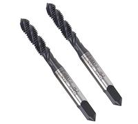 MACHSWON Spiral Flute Thread Tap for Processing Blind Holes and Sticky Materials H2 Tolerance High Speed Steel Metric Machine Threading Tap M6 x 1.0mm 2PCS