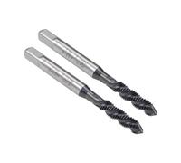MACHSWON Spiral Flute Thread Tap M5 x 0.8mm, for Processing Blind Holes and Sticky Materials, H2 Tolerance, HSS Nitriding Coated, Metric Machine Threading Tap Screw Thread Tapping Tool, 2pcs