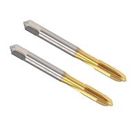 MACHSWON Spiral Point Plug Threading Tap for Drilling and Tapping Aluminum Die Steel Ordinary Steel Non-Ferrous Metals and Hard Plastics H2 3 Flutes HSS Metric Screw Taps M6 x 0.75mm 2Pcs