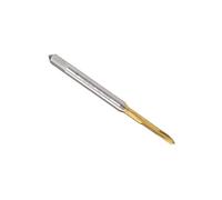 MACHSWON Spiral Point Plug Threading Tap M2 x 0.4mm, for Drilling and Tapping, H2 3 Flutes HSS, Titanium Coated, Round Shank with Square End Metric Screw Taps Tapping Bit, 1pcs