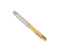 MACHSWON Spiral Point Plug Threading Tap M6 x 0.75mm, for Drilling and Tapping, H2 3 Flutes HSS, Titanium Coated, Round Shank with Square End Metric Screw Taps Tapping Bit, 1pcs