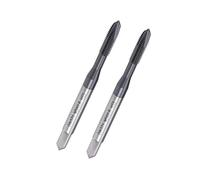 MACHSWON Spiral Point Threading Tap M5 x 0.8mm, for Through-Hole Threads, H2 High Speed Steel, TICN Coated Finish, Round Shank with Square End, Metric Drill Thread Screw Taps Tapping Bit 2pcs