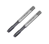 MACHSWON Spiral Point Threading Tap M8 x 1.25mm, for Through-Hole Threads, H2 High Speed Steel, TICN Coated Finish, Round Shank with Square End, Metric Drill Thread Screw Taps Tapping Bit 2pcs