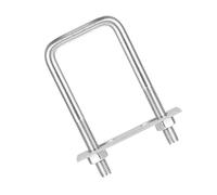 MACHSWON Square U-Bolt,3 Set 304 Stainless Steel M10 U Bolts 50mm(2.05") Inner Width 120mm Length with Nuts and Frame Plate for Automobiles Boat Trailer