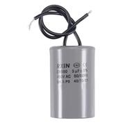 MACHSWON Start Capacitor CBB60 3uF 450V AC 50/60Hz Cylinder 34x50mm 40/70/21 with 2 wires for AC Unit Fan Motor Start or Pool Pump Air Condenser, White