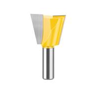 MACHSWON Straight Cut Router Bit Milling Cutter Cutting Dovetail Bit 1/2 Inch Shank,1-1/2" Cut Diameter Wood Cutting Trimming Cutter Double Flute Straight Grooving Bits for Woodworking Dovetail Bit