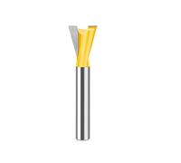 MACHSWON Straight Cut Router Bit Milling Cutter Cutting Dovetail Bit 1/4 Inch Shank,1/2" Cut Diameter Wood Cutting Trimming Cutter Double Flute Straight Grooving Bits for Woodworking Dovetail Bit