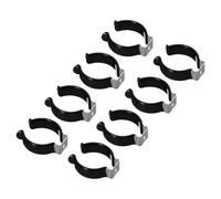 MACHSWON T12 U Clips Holder Bracket for LED Light Bulb Mounting Bracket Support Stainless Steel Fluorescent Tube Holder Pipe Clamps Spring Holder Tool Clips Black Pack of 8