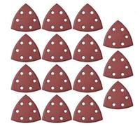 MACHSWON Triangular Sanding Paper,Triangle Oscillating Multi Tool,Hook and Loop Sanding Pads,120 Grits 6 Holes, 15pcs