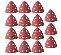 MACHSWON Triangular Sanding Paper,Triangle Oscillating Multi Tool,Hook and Loop Sanding Pads,320 Grits 6 Holes, 15pcs