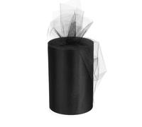 MACHSWON Tulle Ribbon Rolls Black 6 Inch 100 Yard Pastel Netting Fabric Net Cloth 15cm Width Mesh Roll for Gift Wrapping Christmas Wedding DIY Crafts