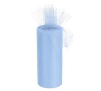 MACHSWON Tulle Ribbon Rolls Blue 6 Inch 25 Yard Pastel Netting Fabric Net Cloth 15cm Width Mesh Roll for Gift Wrapping Christmas Wedding DIY Crafts