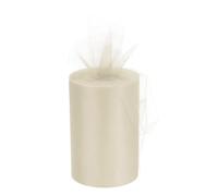 MACHSWON Tulle Ribbon Rolls Ivory White 6 Inch 100 Yard Pastel Netting Fabric Net Cloth 15cm Width Mesh Roll for Gift Wrapping Christmas Wedding DIY Crafts