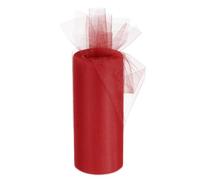 MACHSWON Tulle Ribbon Rolls Red 6 Inch 25 Yard Pastel Netting Fabric Net Cloth 15cm Width Mesh Roll for Gift Wrapping Christmas Wedding DIY Crafts