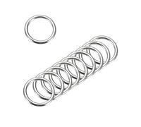 MACHSWON Zinc Alloy O Rings 35mm(1.38") ID 3mm Thick Multi-Purpose Welded O Buckles Heavy Duty Smooth Solid Ring for Bag Straps Belts Pet Leashes and DIY Crafts Silver 20pcs