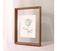 Machtiging Double Glass Picture Frame Display Photo,Transparent Picture Frame,Floating Glass Frames,A4 Wooden Frame,Floating Frame For Canvas,Clear,Dust-Proof,A3,A4,For Photos,Artworks,Posters