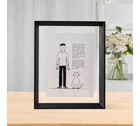 Machtiging Transparent Picture Frame,Floating Frame Double Sided,Floating Glass Frames,Postcard Frame,A4 Wooden Frame,Wooden Frame,Moisture-Proof,Wear-Resistant,For Photos,Artworks,Photo Collages