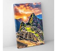 Machu Picchu Canvas Print - Mayan, Home Decoration, Inca Civilization, Canvas Print, 24" x 36"