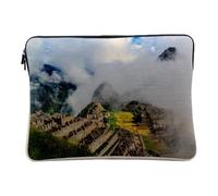 Machu Picchu Cite Inca Perou Laptop Case for Computer and Tablet Linen Look 10 Inches Printed in France