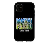 Machu Picchu Cusco Peru Mountain Ruins Vintage Typography Case for iPhone 11