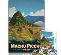 Machu Picchu Jigsaw Puzzles for Adults 1000 Piece,Help The Brain Exercise Addictive Toys to Cultivate Patience Suitable for Couples 38x26cm