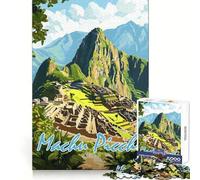 Machu Picchu Peru Jigsaw Puzzle 1000 Piece for Teenagers Memory Fit Neat Cut Home Play Perfect Decor (38x26cm)