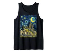 Machu Picchu Peru Starry Night Art History Present Tank Top