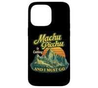Machu Picchu Peru Travel Andes Mountains Sunset Retro Case for iPhone 14 Pro Max