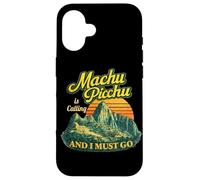 Machu Picchu Peru Travel Andes Mountains Sunset Retro Case for iPhone 16