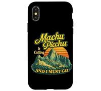 Machu Picchu Peru Travel Andes Mountains Sunset Retro Case for iPhone X/XS
