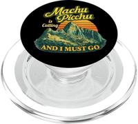 Machu Picchu Peru Travel Andes Mountains Sunset Retro PopSockets PopGrip for MagSafe